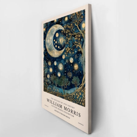 Πινακας σε καμβά WILLIAM MORRIS - BLUE MOON AND STARS 2 - William Morris Sticky 2