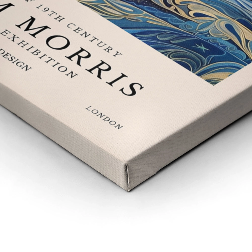 Πινακας σε καμβά WILLIAM MORRIS - BLUE MOON AND STARS 3