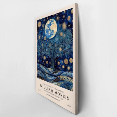 Πινακας σε καμβά WILLIAM MORRIS - BLUE MOON AND STARS 3 - William Morris Sticky 2