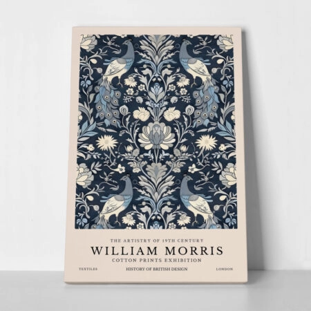 Πινακας σε καμβά WILLIAM MORRIS - BLUE PEACOCK PATTERN 1