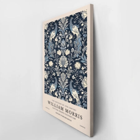 Πινακας σε καμβά WILLIAM MORRIS - BLUE PEACOCK PATTERN 1 - William Morris Sticky 2