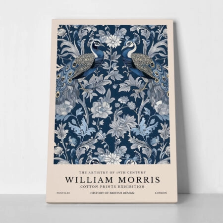 Πινακας σε καμβά WILLIAM MORRIS - BLUE PEACOCK PATTERN 2