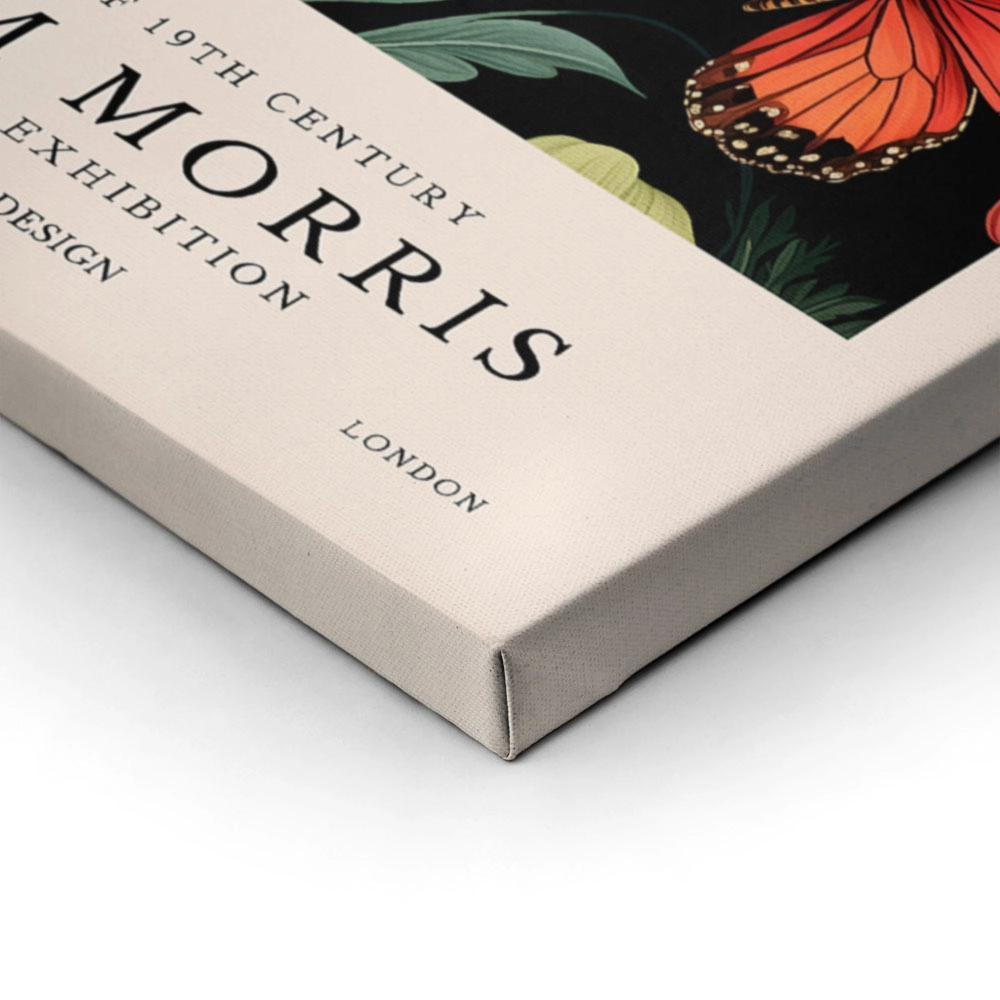 Πινακας σε καμβά WILLIAM MORRIS - BUTTERFLIES