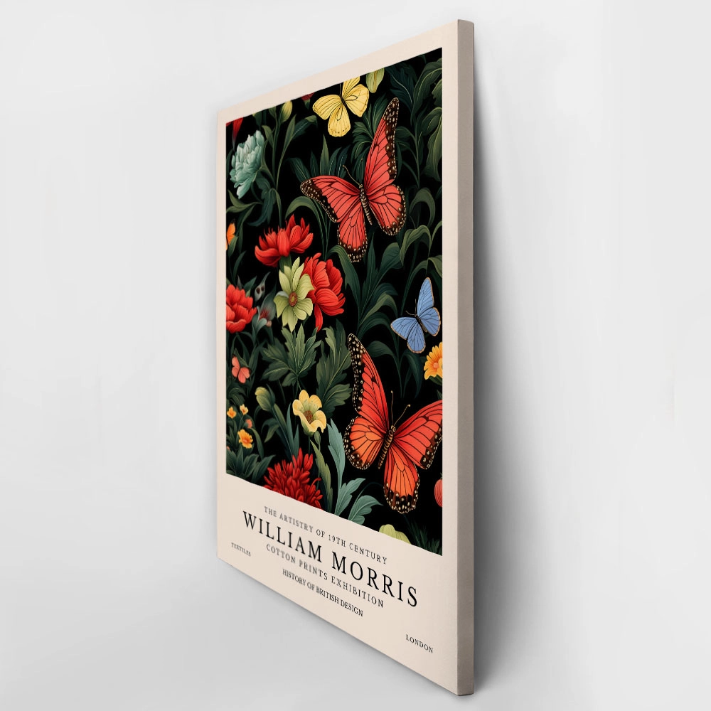 Πινακας σε καμβά WILLIAM MORRIS - BUTTERFLIES