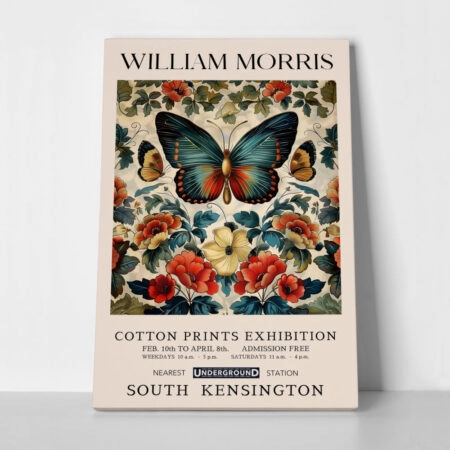 Πινακας σε καμβά WILLIAM MORRIS - BUTTERFLY 12
