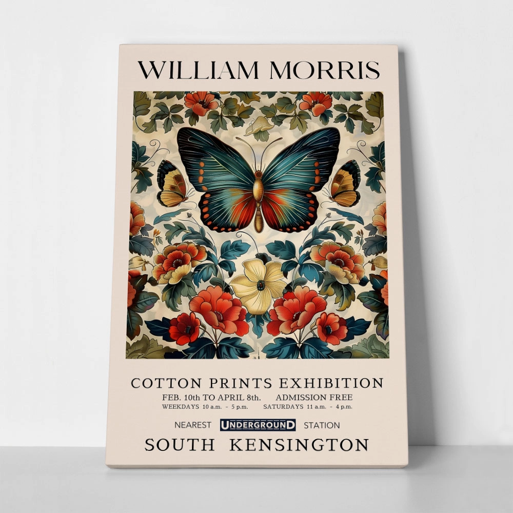 Πινακας σε καμβά WILLIAM MORRIS - BUTTERFLY 12