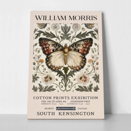 Πινακας σε καμβά WILLIAM MORRIS - BUTTERFLY 17
