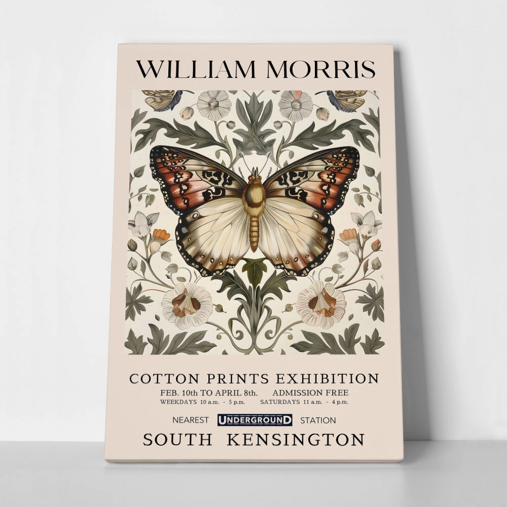 Πινακας σε καμβά WILLIAM MORRIS - BUTTERFLY 17