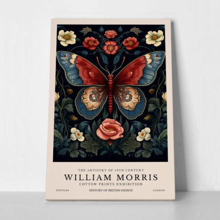 Πινακας σε καμβά WILLIAM MORRIS - BUTTERFLY 1