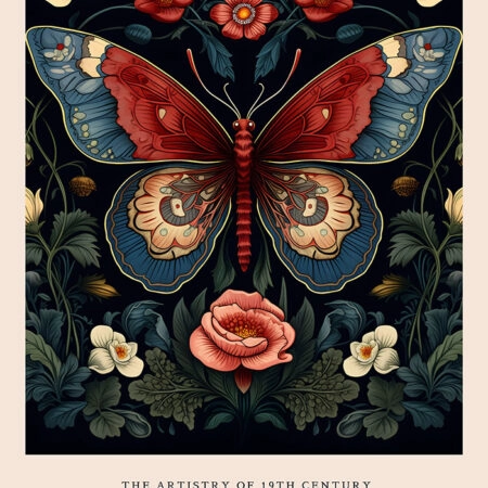 Πινακας σε καμβά WILLIAM MORRIS - BUTTERFLY 1 - William Morris Sticky 5