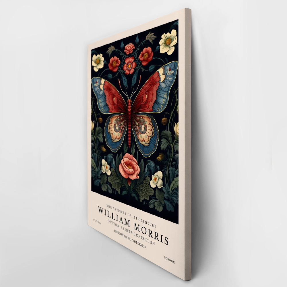 Πινακας σε καμβά WILLIAM MORRIS - BUTTERFLY 1