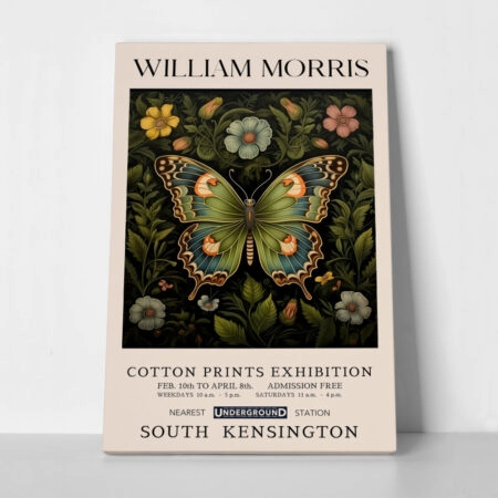 Πινακας σε καμβά WILLIAM MORRIS - BUTTERFLY 2