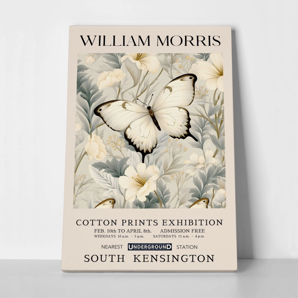 Πινακας σε καμβά WILLIAM MORRIS - BUTTERFLY 4