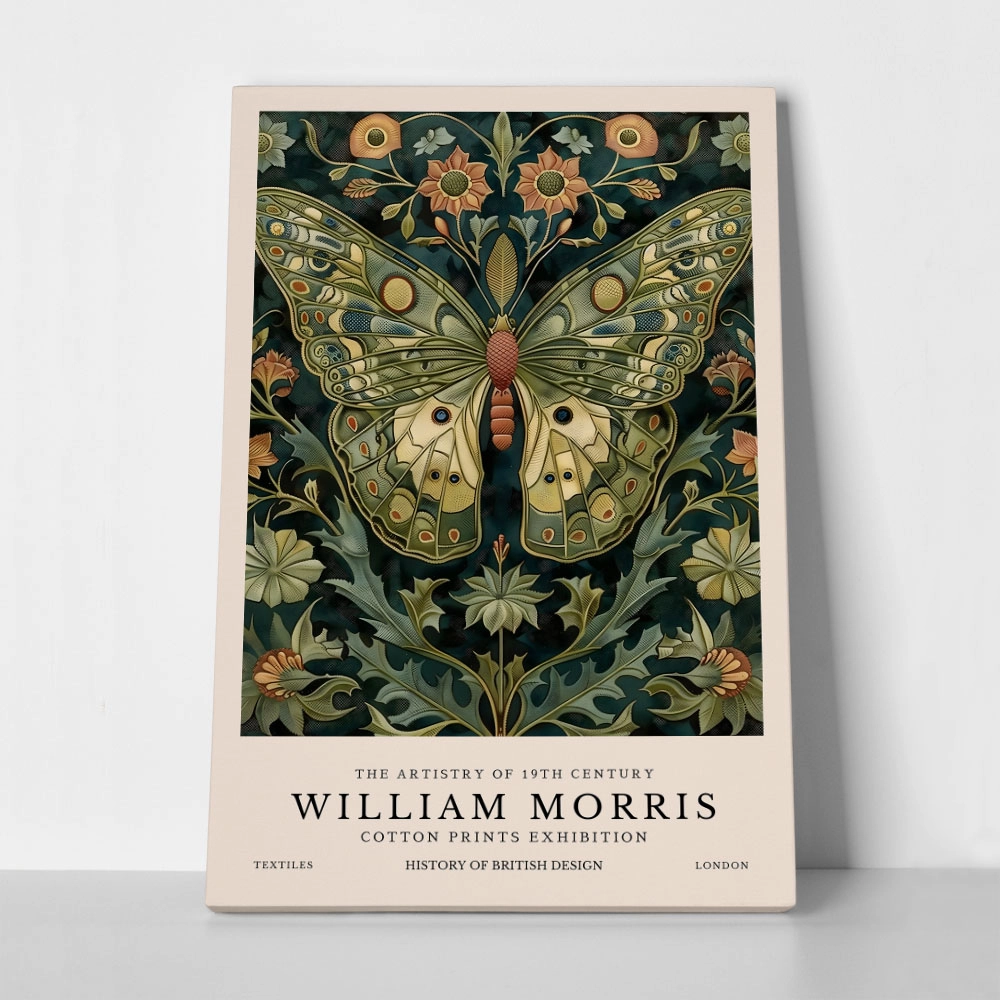 Πινακας σε καμβά WILLIAM MORRIS - BUTTERFLY 5