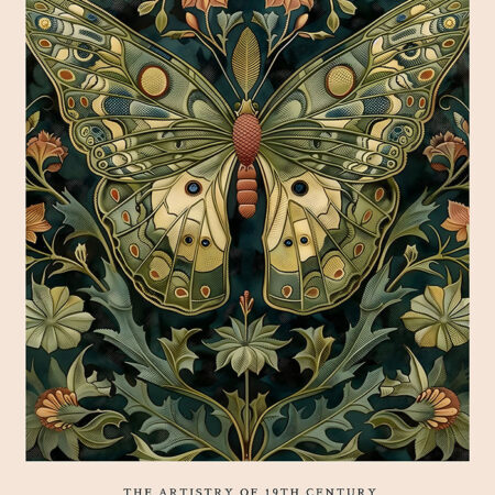 Πινακας σε καμβά WILLIAM MORRIS - BUTTERFLY 5 - William Morris Sticky 5