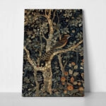 Πινακας σε καμβά WILLIAM MORRIS - DARK FOREST BIRD