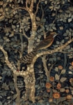 Πινακας σε καμβά WILLIAM MORRIS - DARK FOREST BIRD
