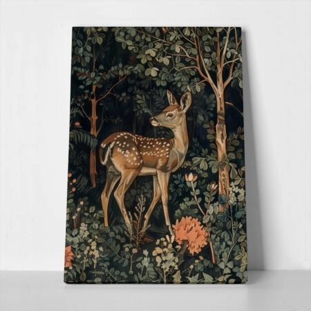 Πινακας σε καμβά WILLIAM MORRIS - DARK FOREST DEER - William Morris