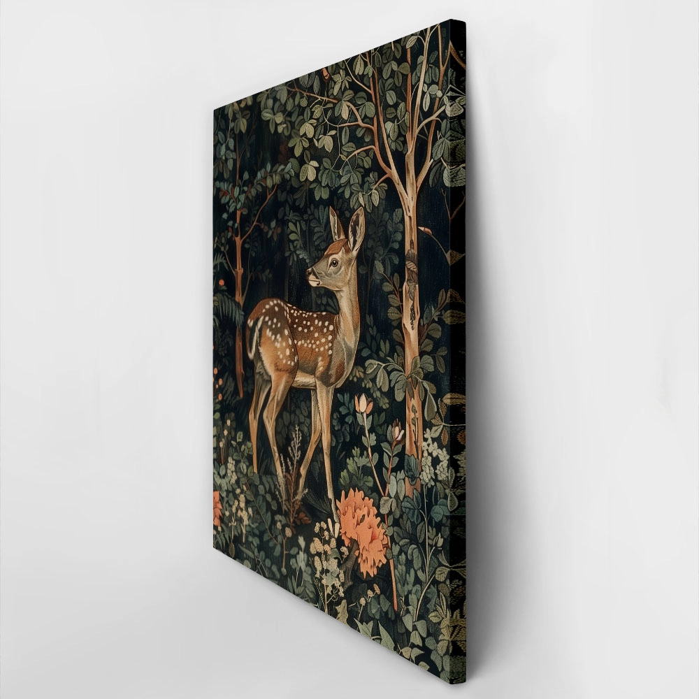 Πινακας σε καμβά WILLIAM MORRIS - DARK FOREST DEER