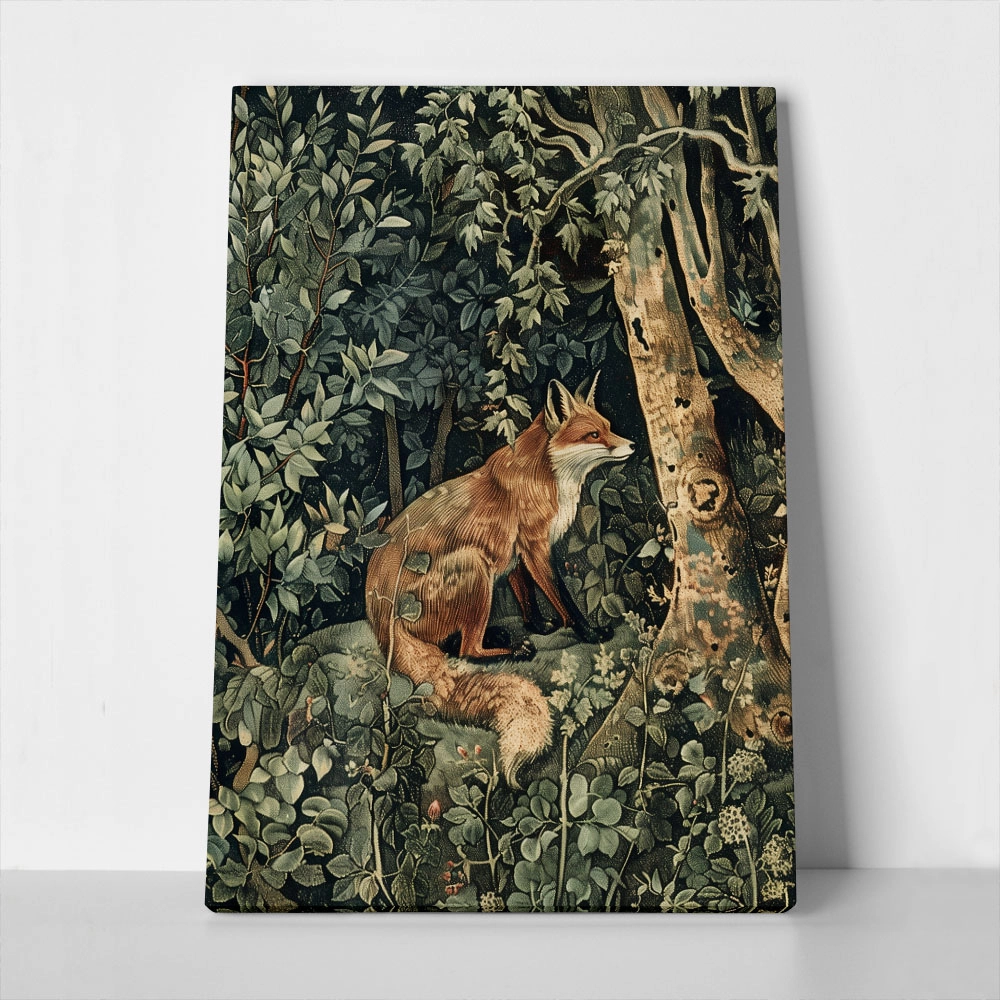 Πινακας σε καμβά WILLIAM MORRIS - DARK FOREST FOX