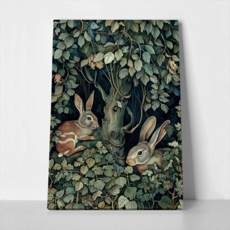 Πινακας σε καμβά WILLIAM MORRIS - DARK FOREST HARE - William Morris