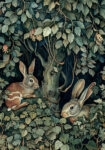 Πινακας σε καμβά WILLIAM MORRIS - DARK FOREST HARE