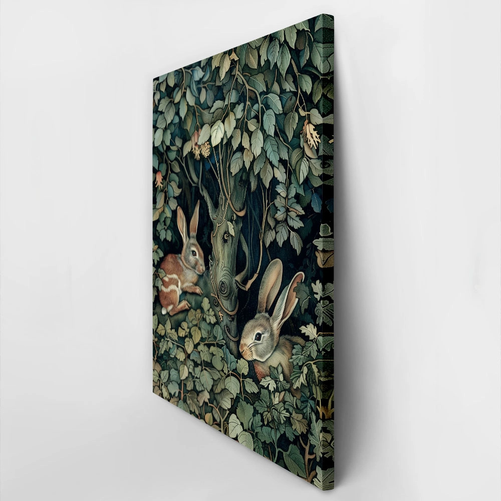 Πινακας σε καμβά WILLIAM MORRIS - DARK FOREST HARE