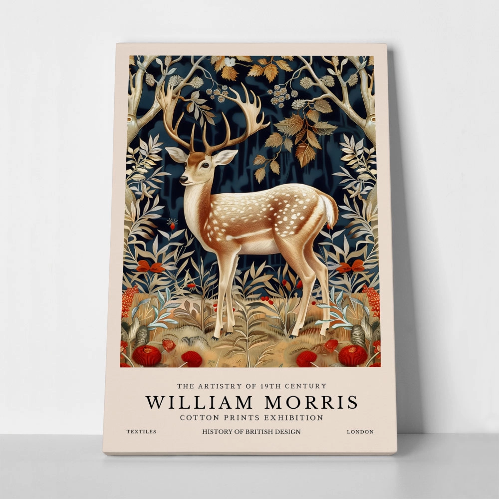 Πινακας σε καμβά WILLIAM MORRIS - DEER 1