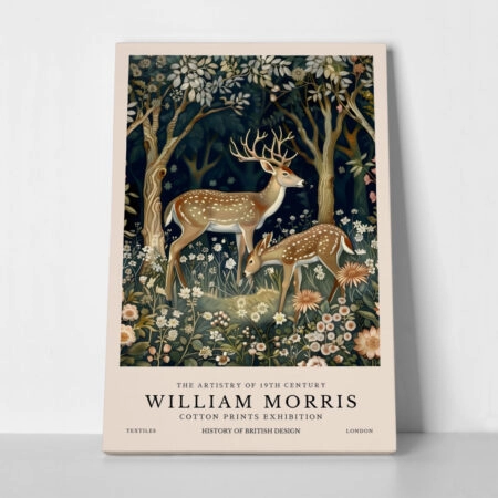 Πινακας σε καμβά WILLIAM MORRIS - DEER 2