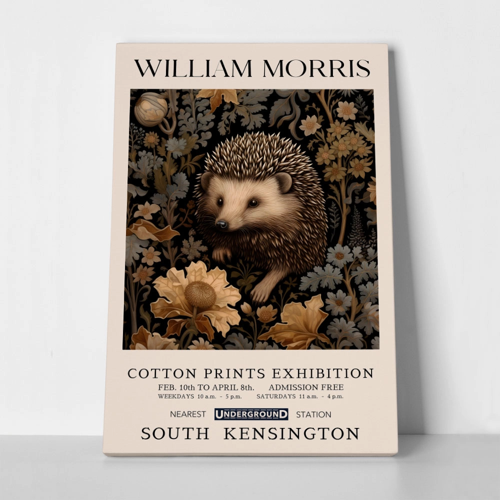 Πινακας σε καμβά WILLIAM MORRIS - HEDGEHOG