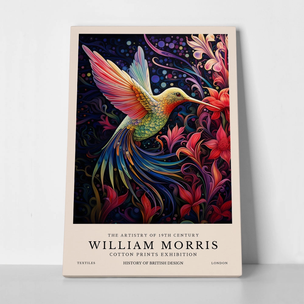 Πινακας σε καμβά WILLIAM MORRIS - HUMMING BIRD 1