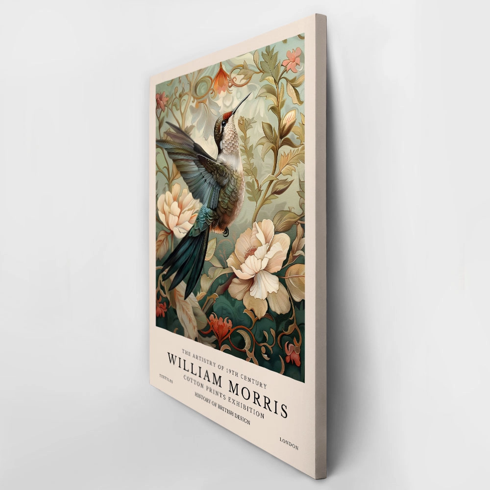 Πινακας σε καμβά WILLIAM MORRIS - HUMMING BIRD 2