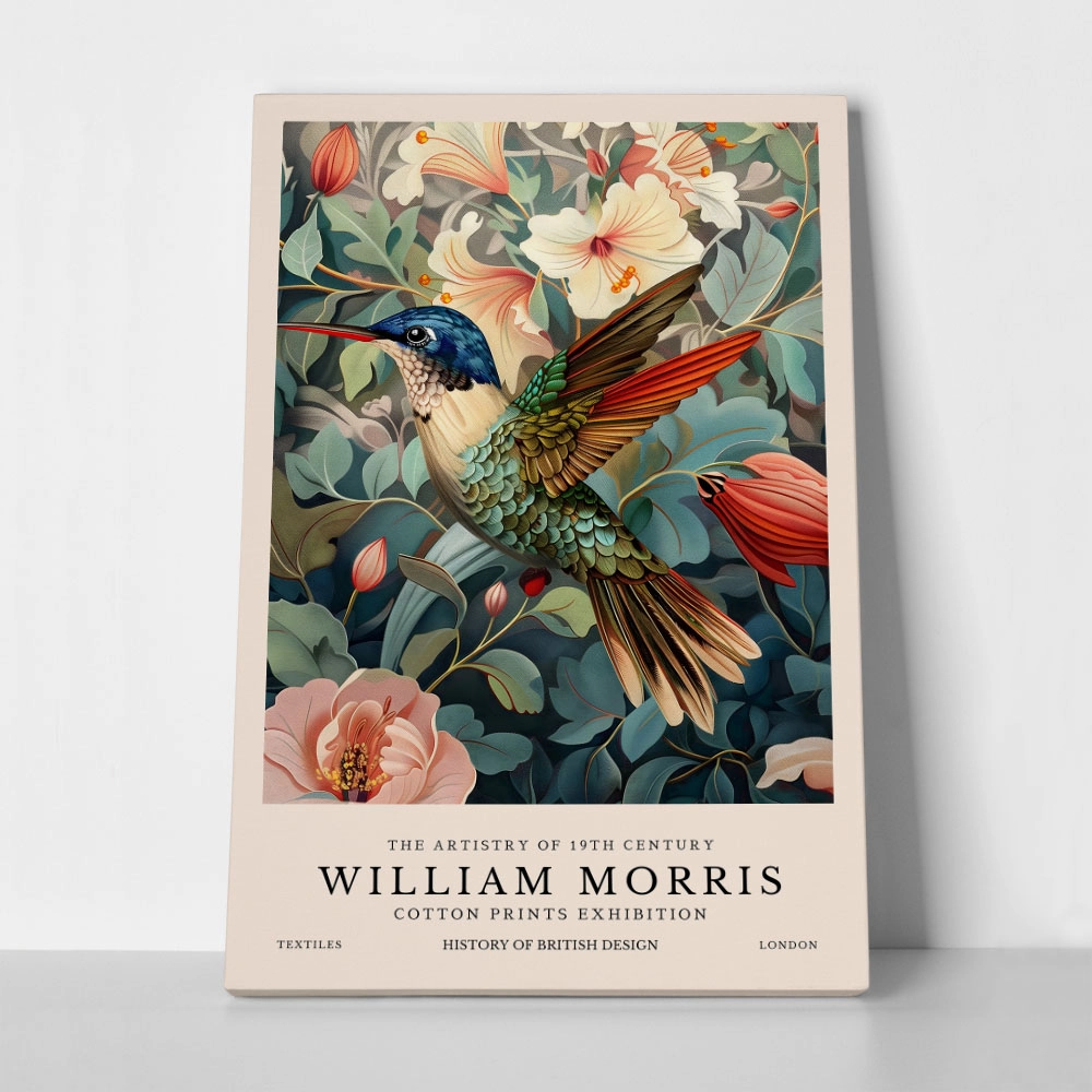Πινακας σε καμβά WILLIAM MORRIS - HUMMING BIRD 4