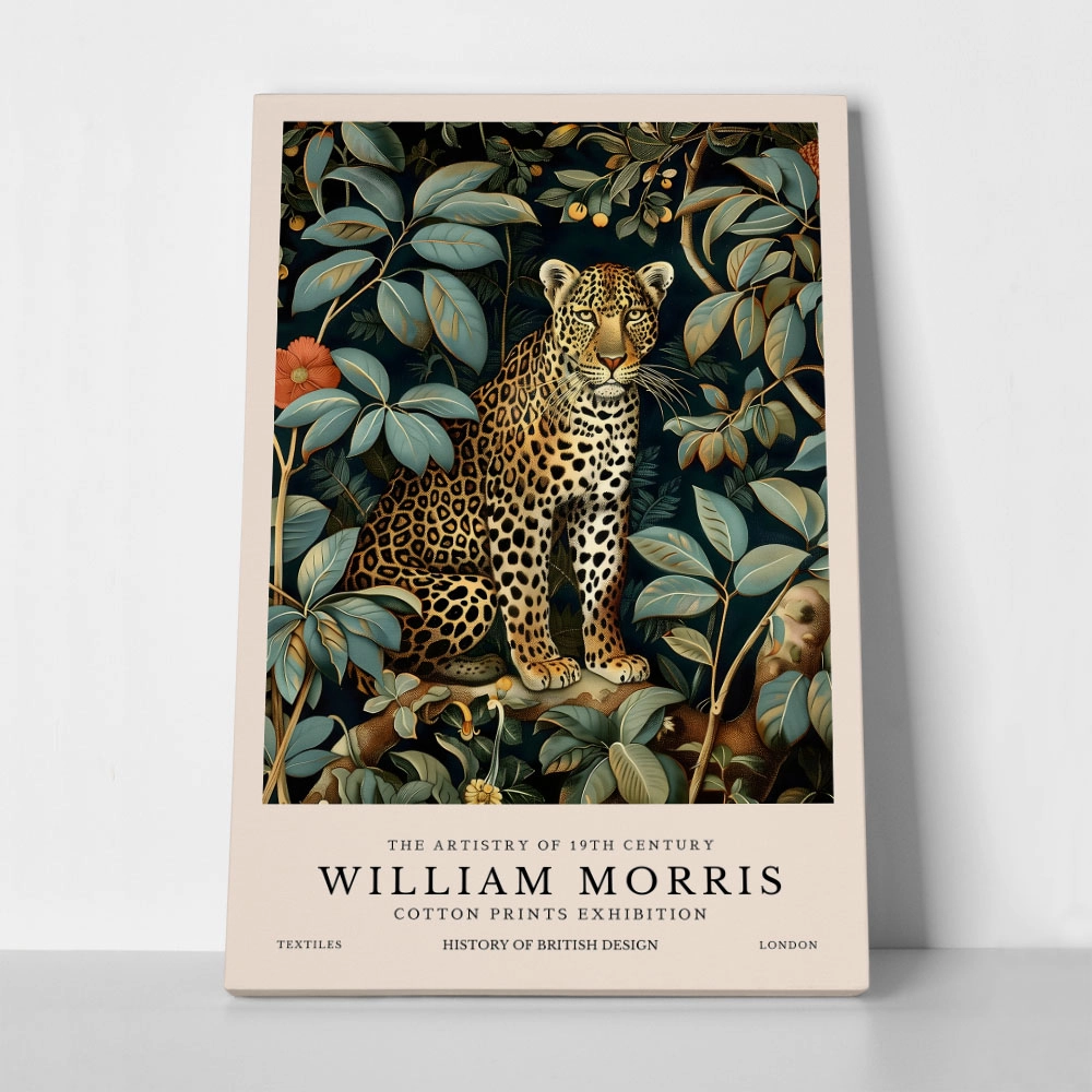 Πινακας σε καμβά WILLIAM MORRIS - LEOPARD 2