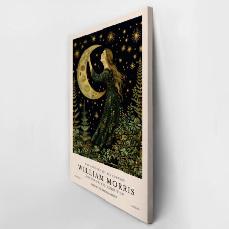 Πινακας σε καμβά WILLIAM MORRIS - MOON AND GIRL - William Morris Sticky 2