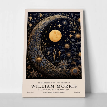 Πινακας σε καμβά WILLIAM MORRIS - MOON AND STARS 1