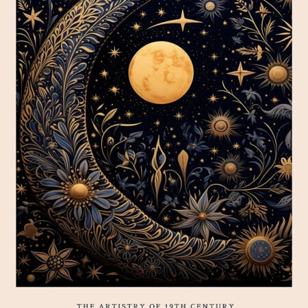 Πινακας σε καμβά WILLIAM MORRIS - MOON AND STARS 1 - William Morris Sticky 5