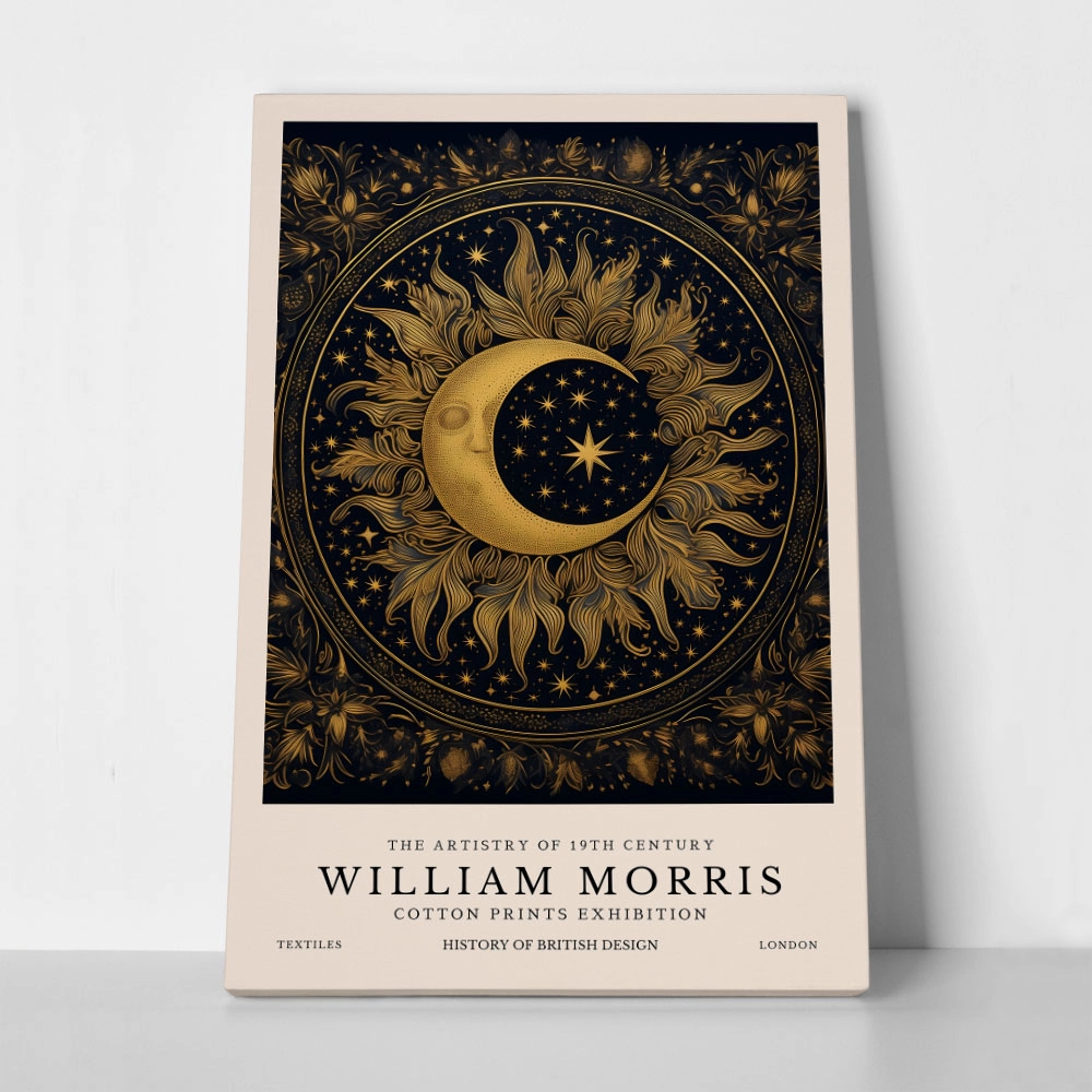 Πινακας σε καμβά WILLIAM MORRIS - MOON AND STARS 2