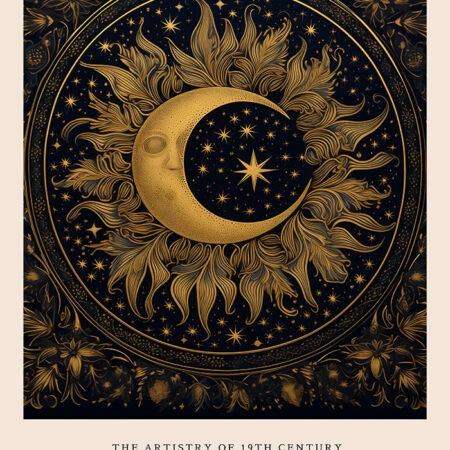 Πινακας σε καμβά WILLIAM MORRIS - MOON AND STARS 2 - William Morris Sticky 5