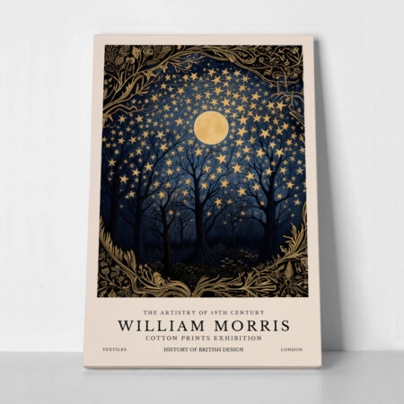 Πινακας σε καμβά WILLIAM MORRIS - MOON AND STARS 3