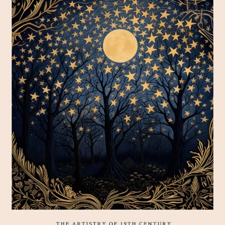 Πινακας σε καμβά WILLIAM MORRIS - MOON AND STARS 3 - William Morris Sticky 5