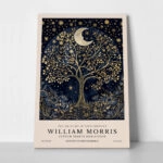 Πινακας σε καμβά WILLIAM MORRIS - MOON AND STARS 4