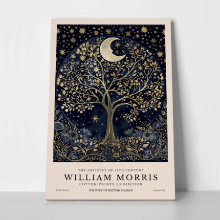 Πινακας σε καμβά WILLIAM MORRIS - MOON AND STARS 4