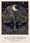 Πινακας σε καμβά WILLIAM MORRIS - MOON AND STARS 4