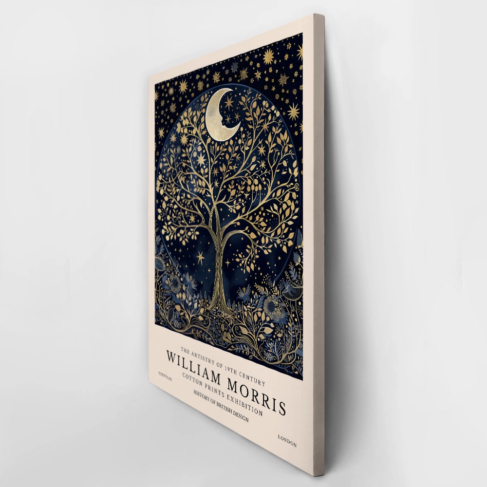 Πινακας σε καμβά WILLIAM MORRIS - MOON AND STARS 4