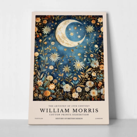 Πινακας σε καμβά WILLIAM MORRIS - MOON AND STARS 5