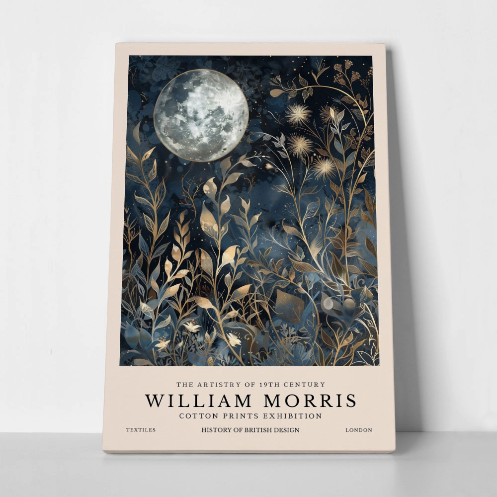 Πινακας σε καμβά WILLIAM MORRIS - MOON AND STARS 7