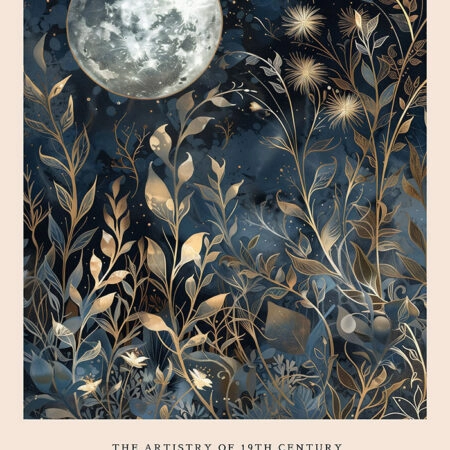 Πινακας σε καμβά WILLIAM MORRIS - MOON AND STARS 7 - William Morris Sticky 5