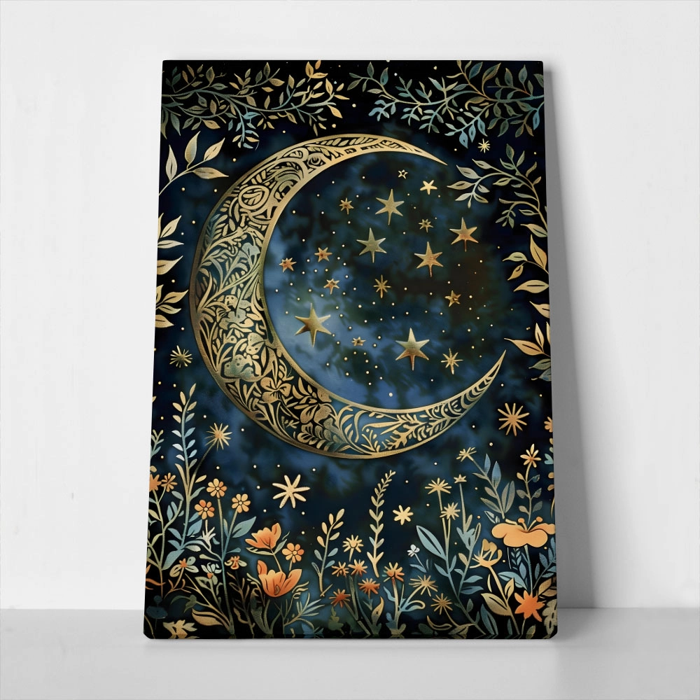 Πινακας σε καμβά WILLIAM MORRIS - MOON AND STARS 8