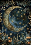 Πινακας σε καμβά WILLIAM MORRIS - MOON AND STARS 8